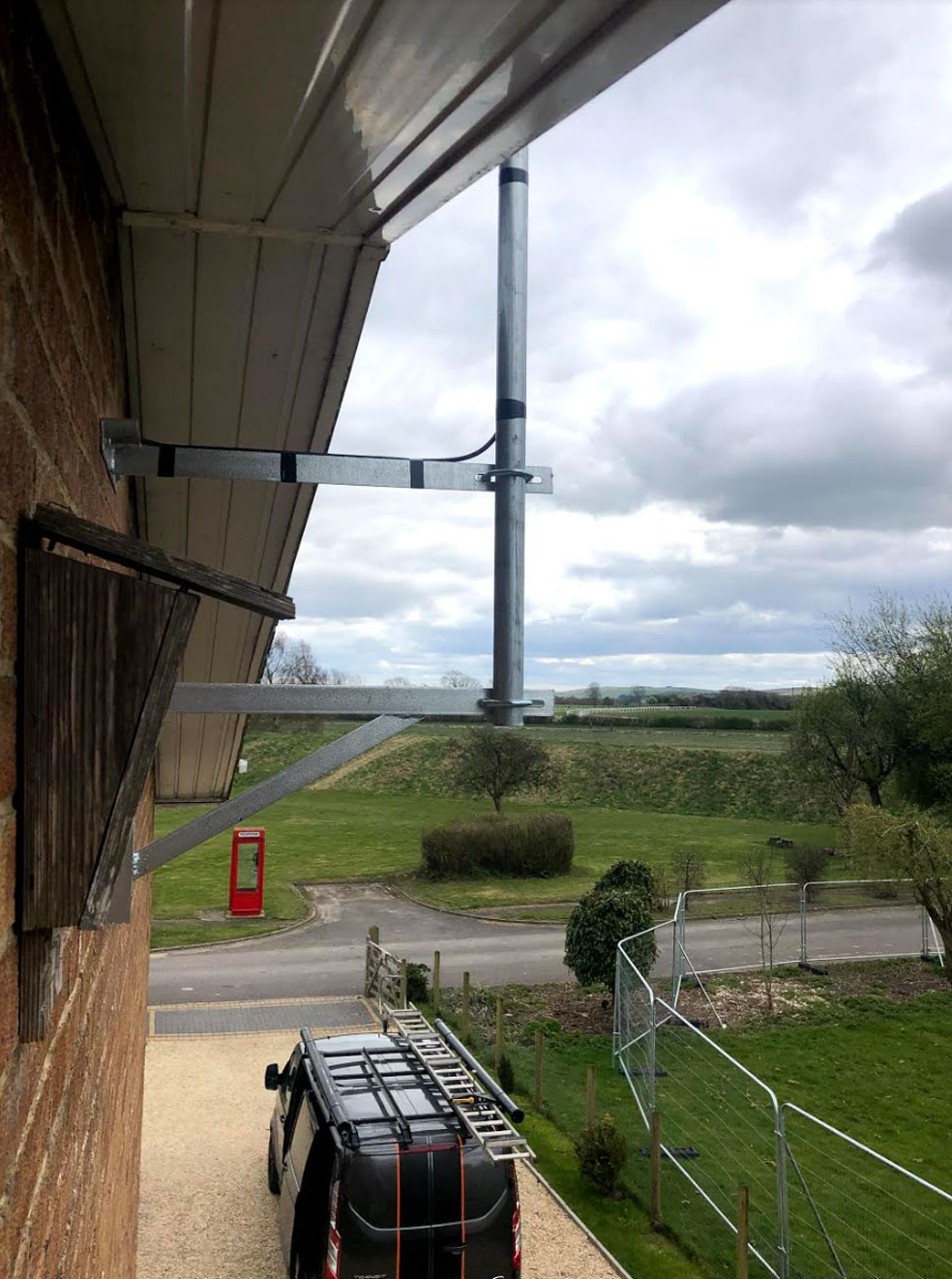 Professional satellite installation in Trowbridge Wiltshire using our own manufactured parts.