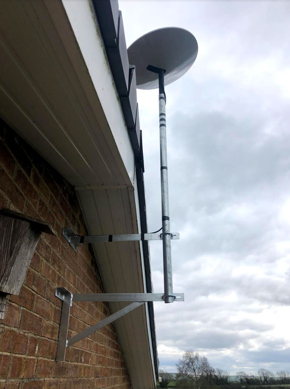 Professional satellite installation in Warrington using our own manufactured parts.