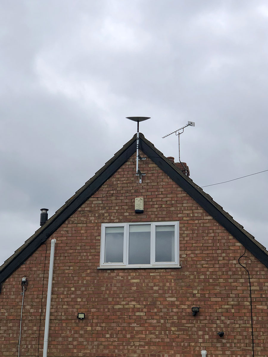 Professional satellite installation using our own manufactured parts. Doncaster, South Yorkshire UK