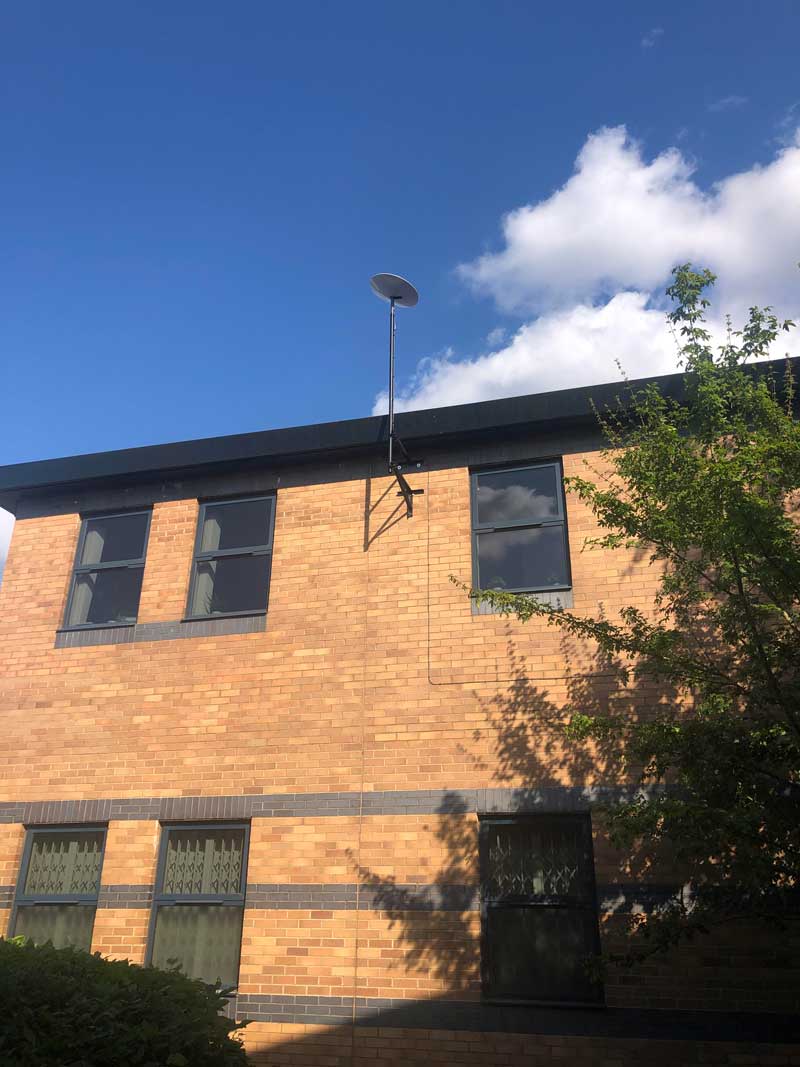 Starlink installation on commercial office in Leeds